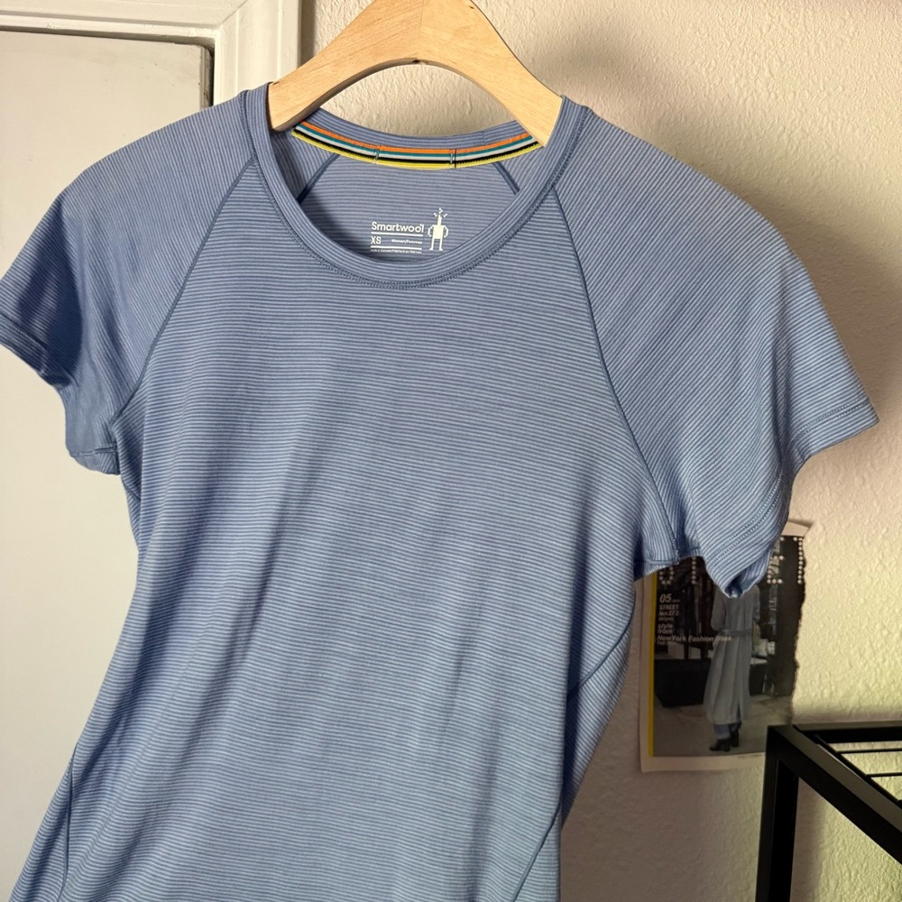 Smartwool Blue Athletic Base Layer Crew Neck Outd… - image 3